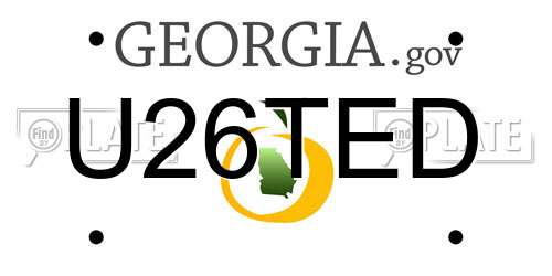 U26TED Georgia License Plate