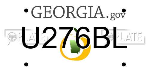 U276BL Georgia License Plate