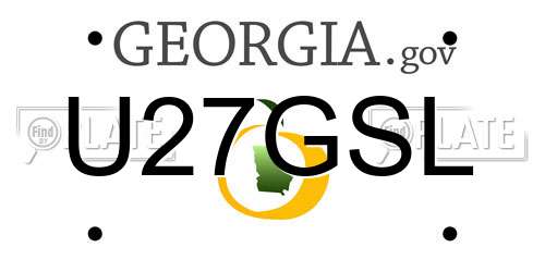 U27GSL Georgia License Plate