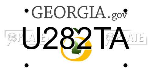 U282TA Georgia License Plate