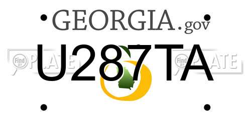 U287TA Georgia License Plate