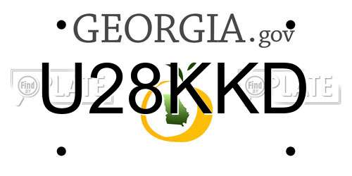 U28KKD Georgia License Plate