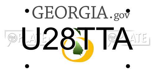 U28TTA Georgia License Plate