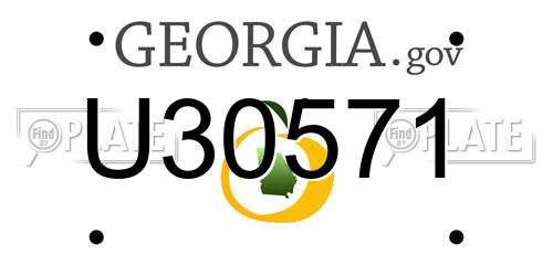 U30571 Georgia License Plate
