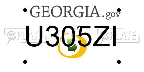 U305ZI Georgia License Plate