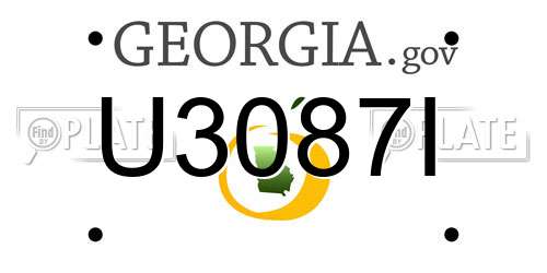 U3087I Georgia License Plate