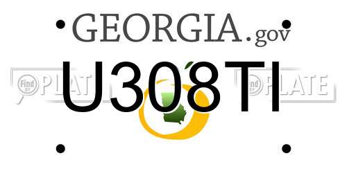 U308TI Georgia License Plate
