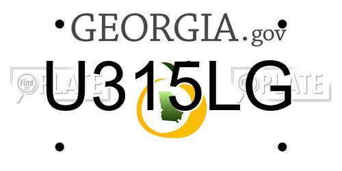 U315LG Georgia License Plate