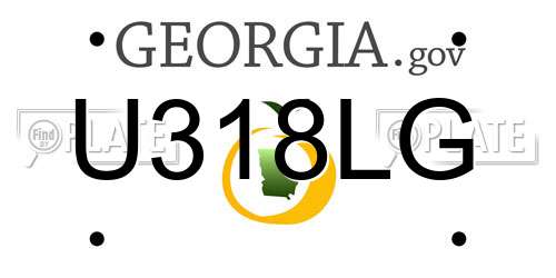 U318LG Georgia License Plate