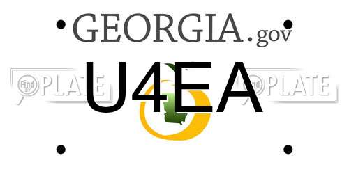U4EA Georgia License Plate