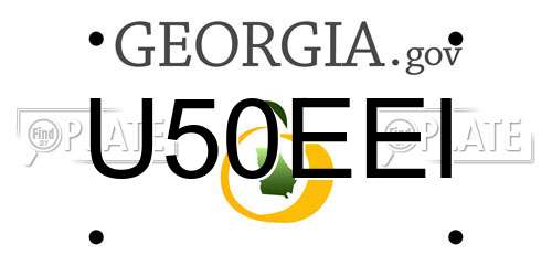 U50EEI Georgia License Plate