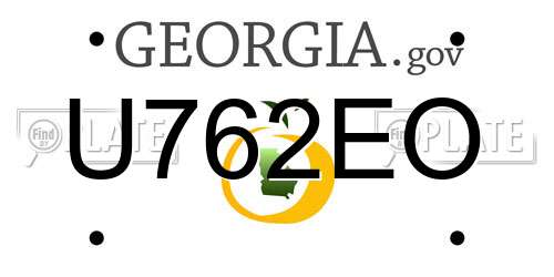 U762EO Georgia License Plate