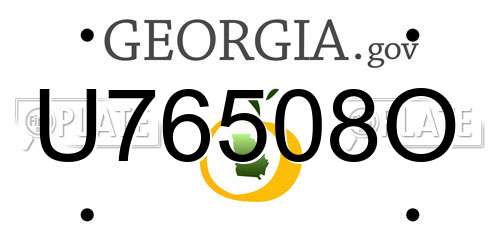 U76508O Georgia License Plate