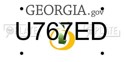 U767ED Georgia License Plate