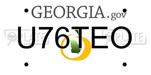 U76TEO Georgia License Plate