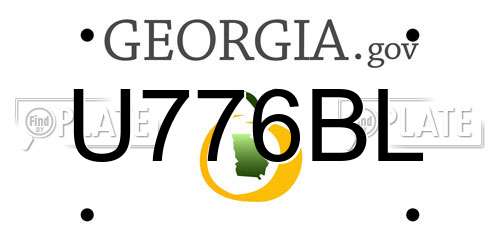 U776BL Georgia License Plate