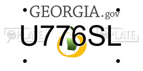 U776SL Georgia License Plate