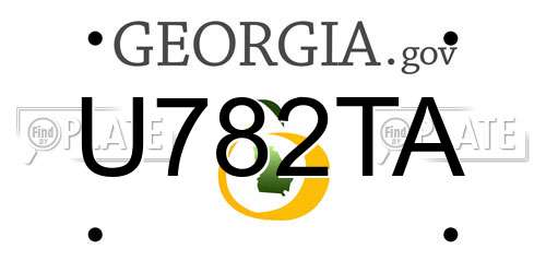 U782TA Georgia License Plate