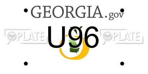 U96 Georgia License Plate