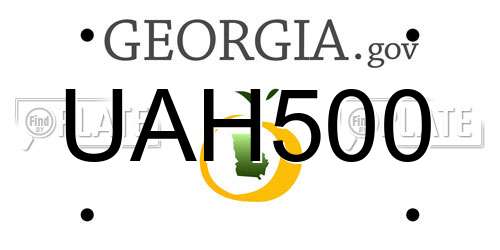 UAH500 Georgia License Plate