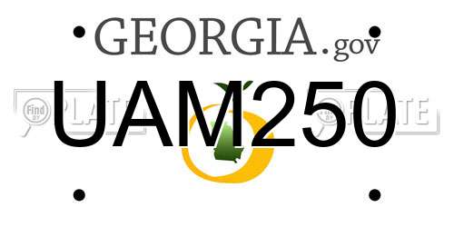 UAM250 Georgia License Plate