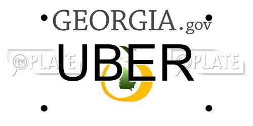 UBER Georgia License Plate