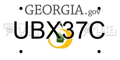 UBX37C Georgia License Plate