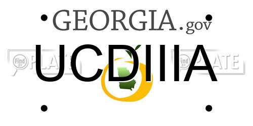 UCDIIIA Georgia License Plate