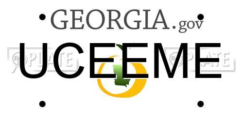 UCEEME Georgia License Plate
