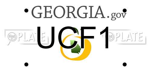 UCF1 Georgia License Plate