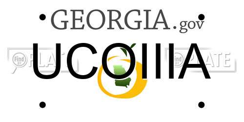 UCOIIIA Georgia License Plate
