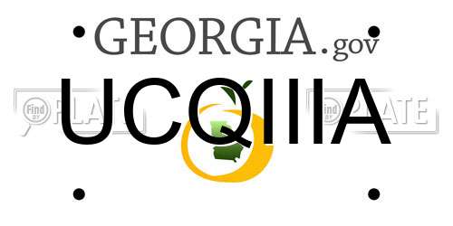 UCQIIIA Georgia License Plate