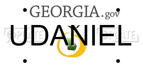 UDANIEL Georgia License Plate