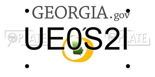 UE0S2I Georgia License Plate