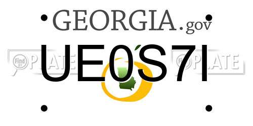 UE0S7I Georgia License Plate