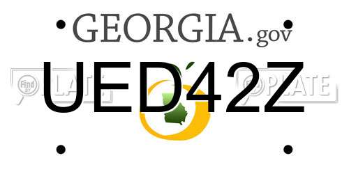 UED42Z Georgia License Plate