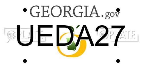 UEDA27 Georgia License Plate