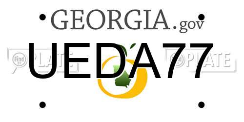 UEDA77 Georgia License Plate
