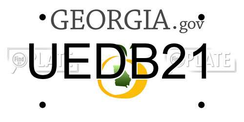 UEDB21 Georgia License Plate