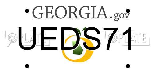 UEDS71 Georgia License Plate