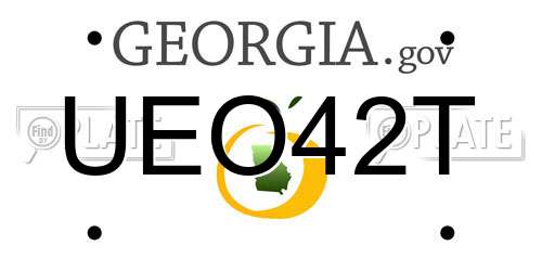 UEO42T Georgia License Plate