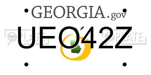 UEO42Z Georgia License Plate