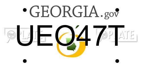 UEO47T Georgia License Plate