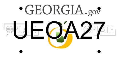 UEOA27 Georgia License Plate