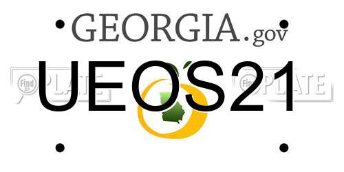 UEOS21 Georgia License Plate
