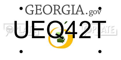 UEQ42T Georgia License Plate