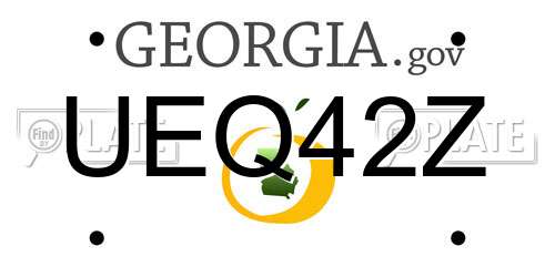 UEQ42Z Georgia License Plate