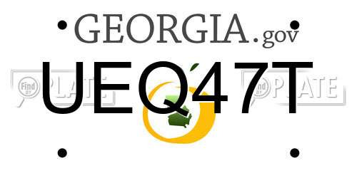 UEQ47T Georgia License Plate