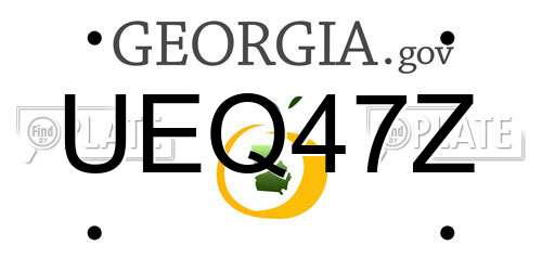 UEQ47Z Georgia License Plate