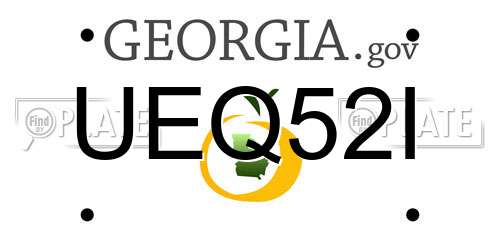 UEQ52I Georgia License Plate